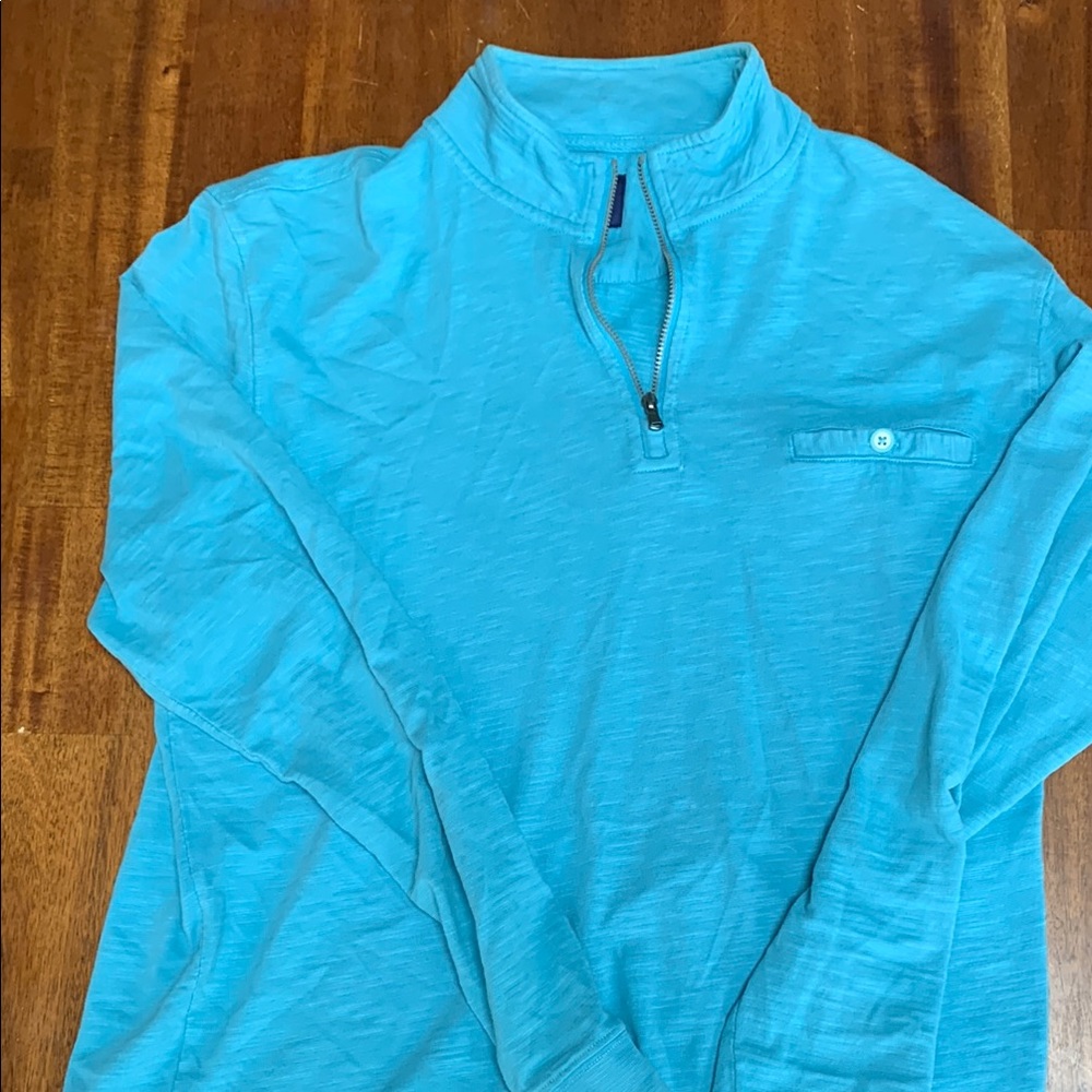 Johnnie-O Blue Quarter-Zip Pullover